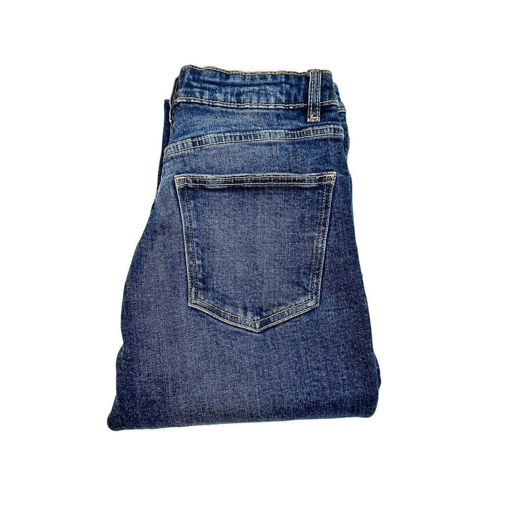 Zara Mid-Rise Full Length Flare Pant Dark Wash Size 36 US 4 NWT